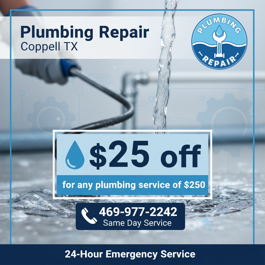 Plumbing Repair Coupon Coppell TX – Discount on Plumbing Services